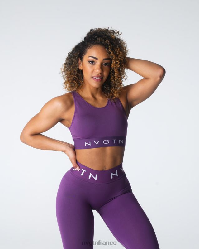 femmes XJRR233 améthyste aptitude NVGTN soutien-gorge de sport sans couture Trilogy