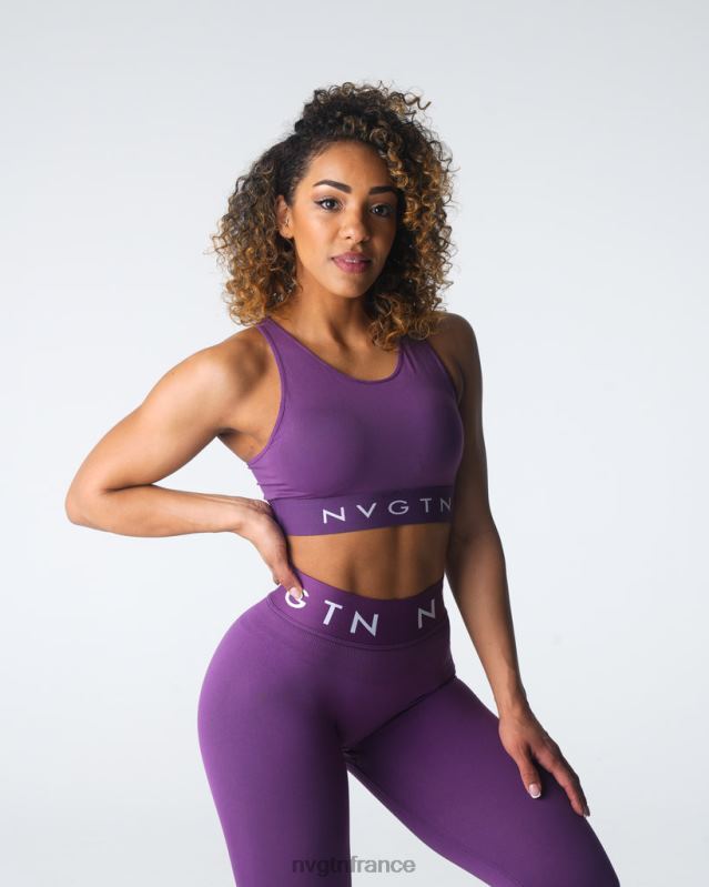 femmes XJRR233 améthyste aptitude NVGTN soutien-gorge de sport sans couture Trilogy