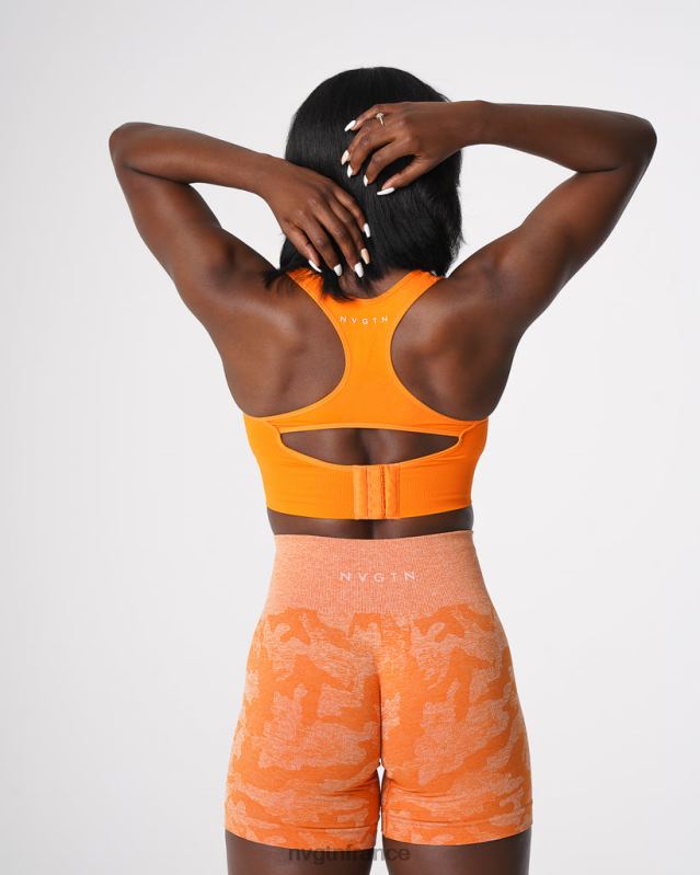 femmes XJRR243 Tangerine aptitude NVGTN enflammer le soutien-gorge sans couture