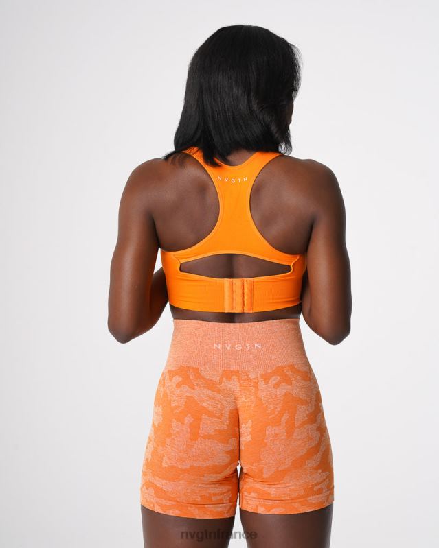 femmes XJRR243 Tangerine aptitude NVGTN enflammer le soutien-gorge sans couture