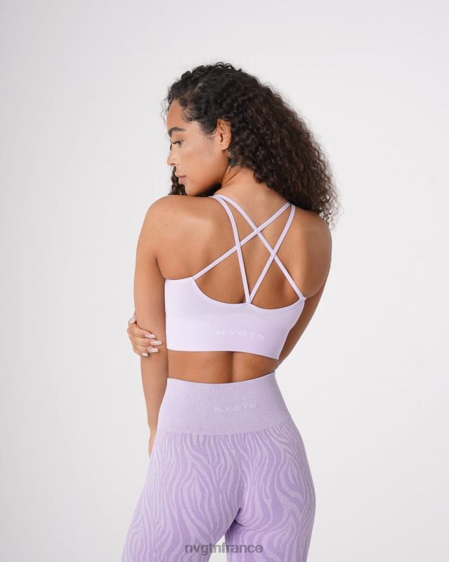 femmes XJRR259 lavande aptitude NVGTN soutien-gorge sans couture fleuri