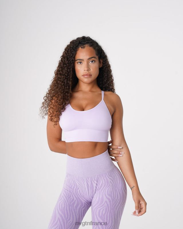 femmes XJRR259 lavande aptitude NVGTN soutien-gorge sans couture fleuri