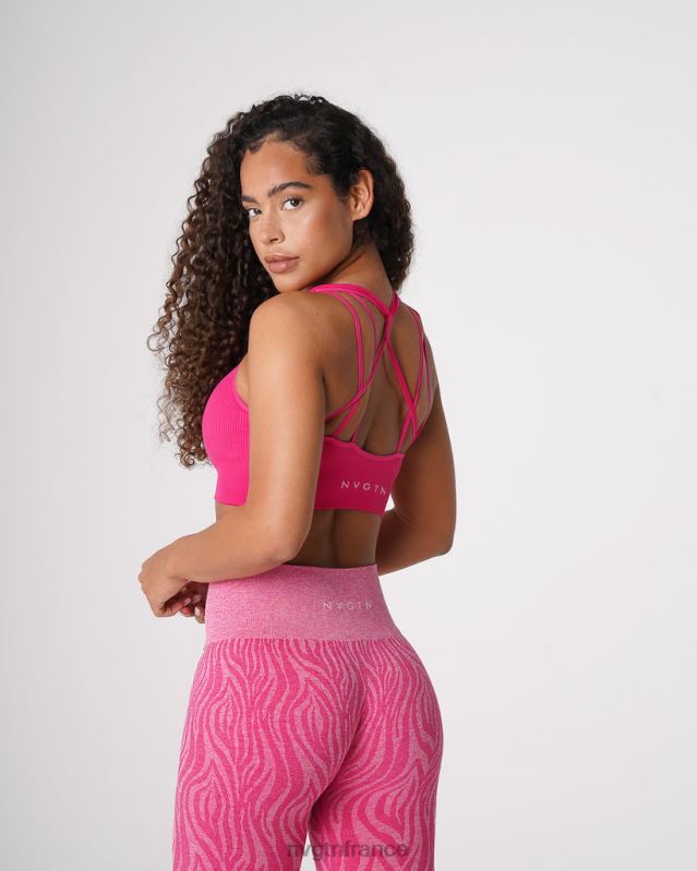 femmes XJRR264 fuchsia aptitude NVGTN soutien-gorge côtelé sans couture galaxie