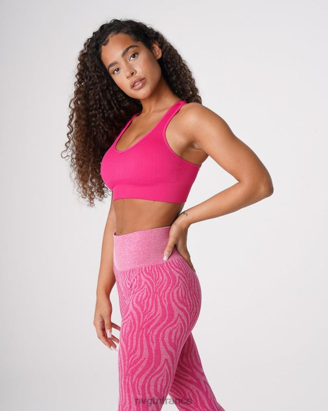 femmes XJRR264 fuchsia aptitude NVGTN soutien-gorge côtelé sans couture galaxie