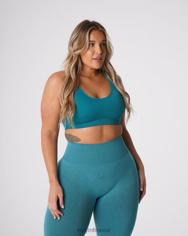 femmes XJRR265 sarcelle aptitude NVGTN soutien-gorge côtelé sans couture galaxie