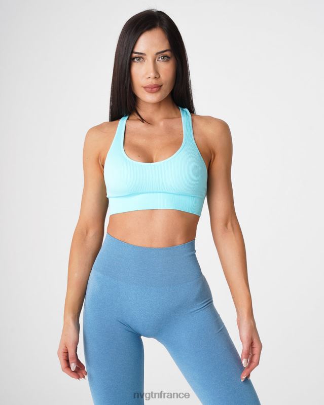 femmes XJRR267 aqua aptitude NVGTN soutien-gorge côtelé sans couture galaxie