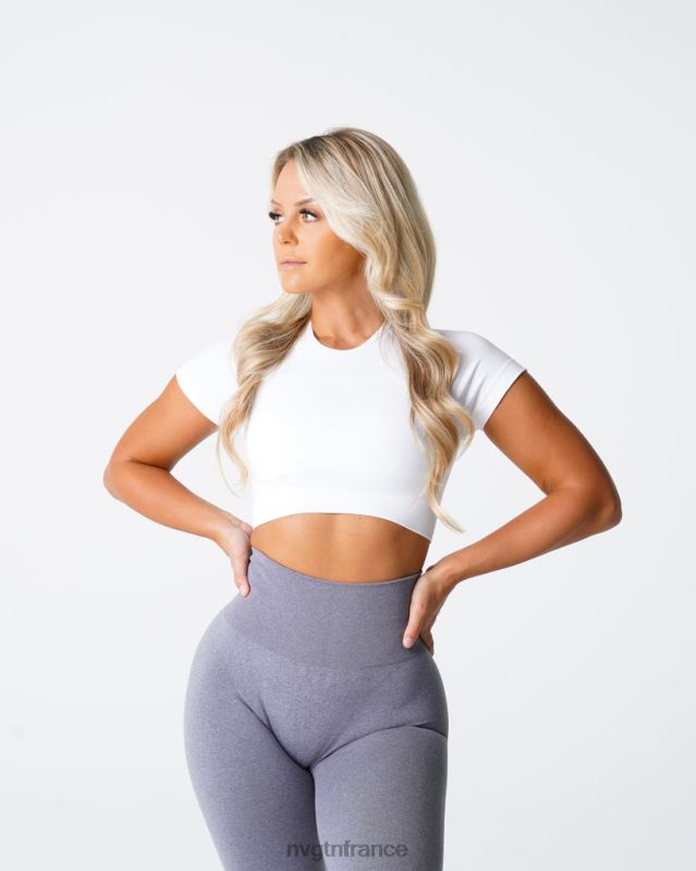 femmes XJRR272 blanc aptitude NVGTN haut de soutien-gorge sans couture vortex