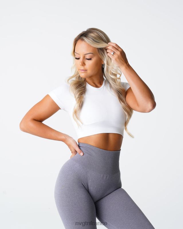 femmes XJRR272 blanc aptitude NVGTN haut de soutien-gorge sans couture vortex
