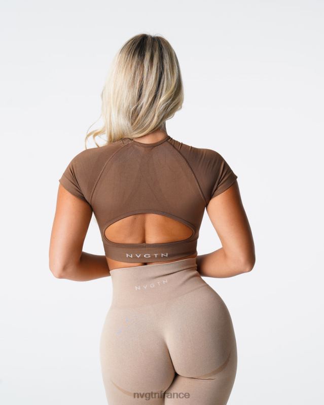 femmes XJRR274 moka aptitude NVGTN haut de soutien-gorge sans couture vortex