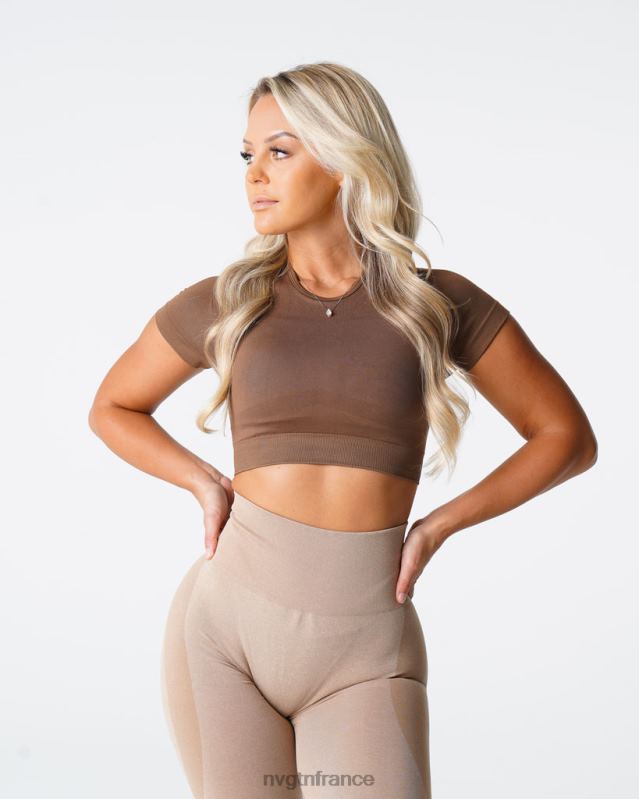 femmes XJRR274 moka aptitude NVGTN haut de soutien-gorge sans couture vortex