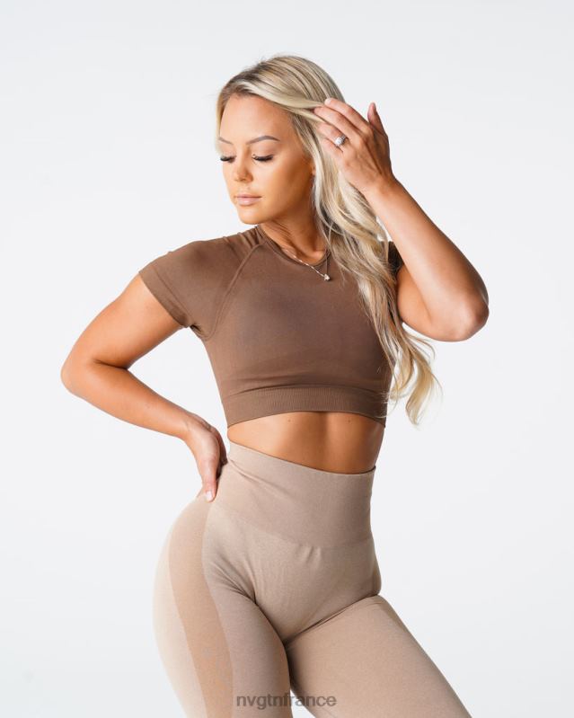 femmes XJRR274 moka aptitude NVGTN haut de soutien-gorge sans couture vortex