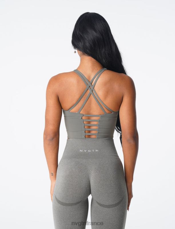 femmes XJRR283 vert kaki aptitude NVGTN haut de soutien-gorge Matrix