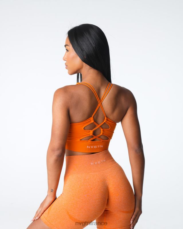 femmes XJRR28 orange brûlée aptitude NVGTN soutien-gorge sans couture prospère