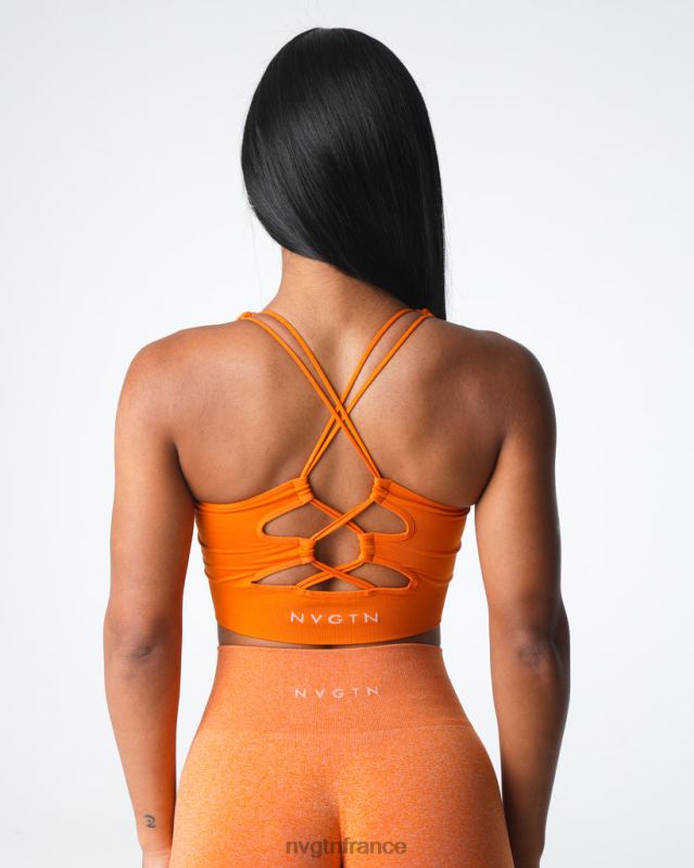 femmes XJRR28 orange brûlée aptitude NVGTN soutien-gorge sans couture prospère