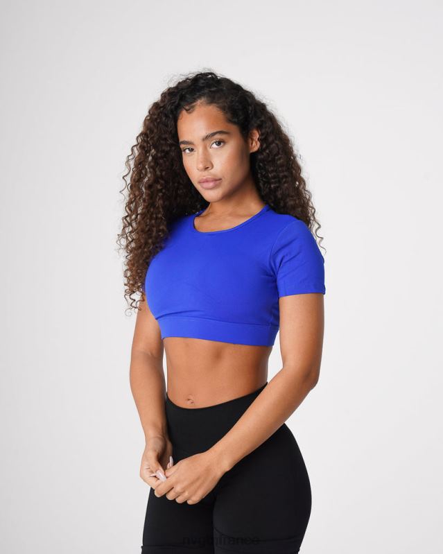 femmes XJRR2223 bleu saphir aptitude NVGTN t-shirt dos ouvert