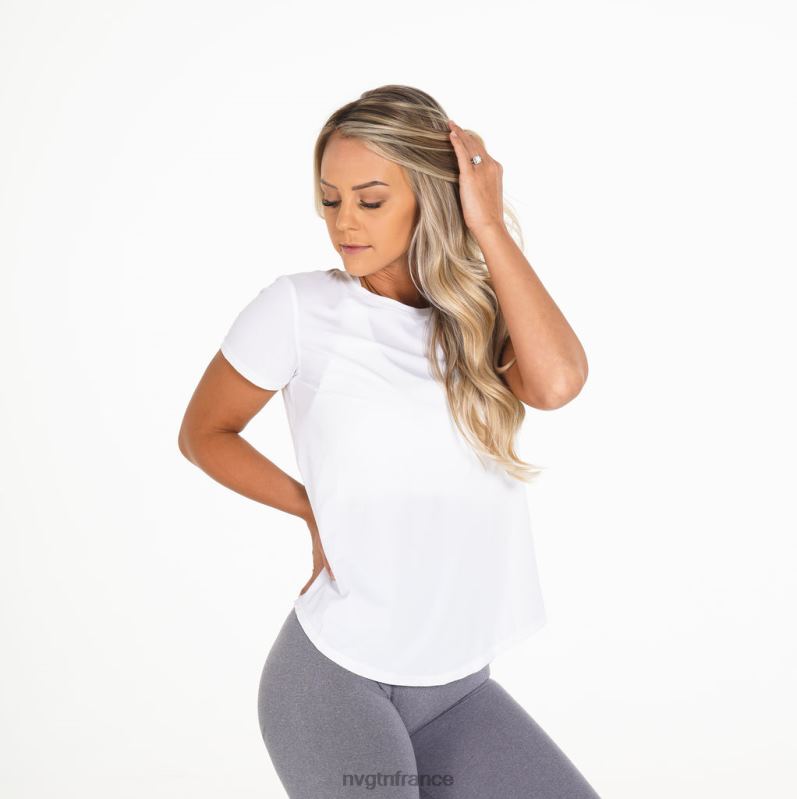 femmes XJRR2272 blanc aptitude NVGTN t-shirt somptueux