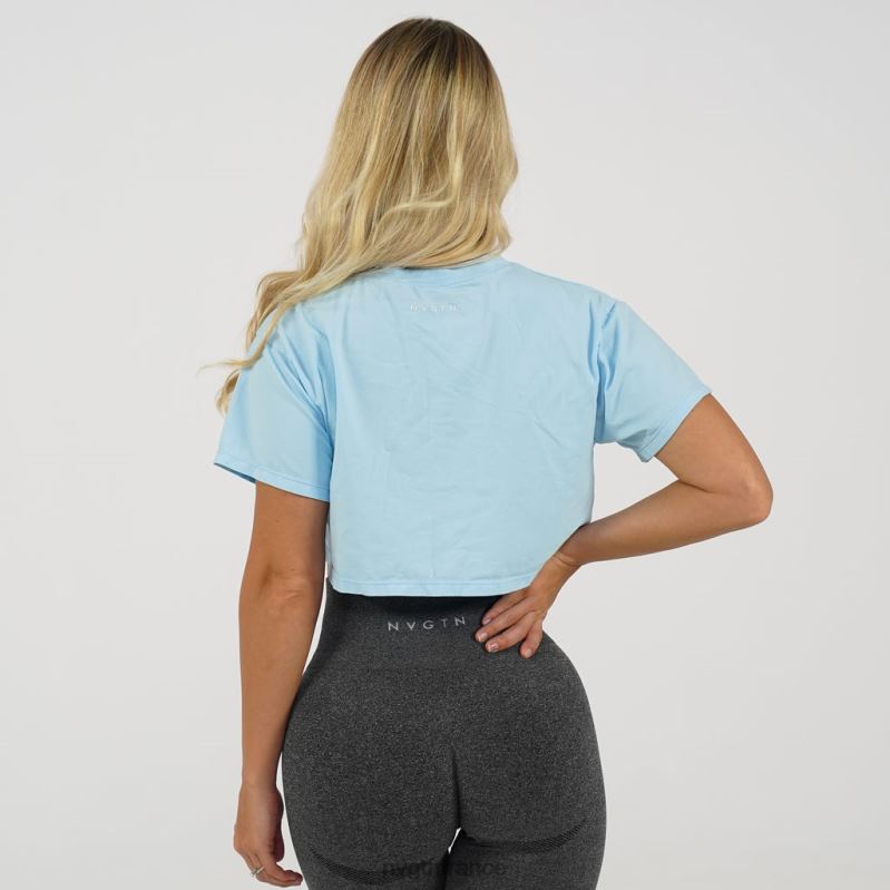 femmes XJRR2309 bleu bébé aptitude NVGTN tee-shirt de tous les jours