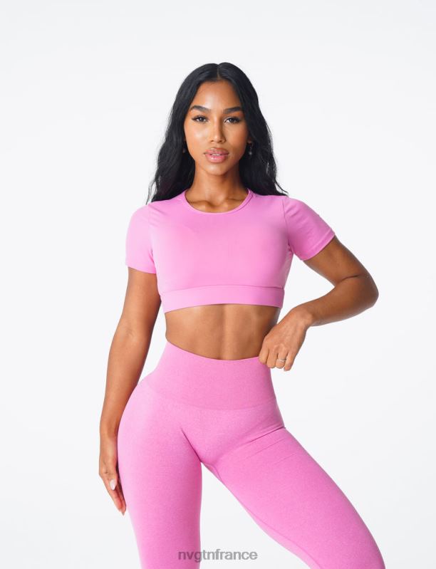 femmes XJRR279 bubble gum rose aptitude NVGTN t-shirt dos ouvert