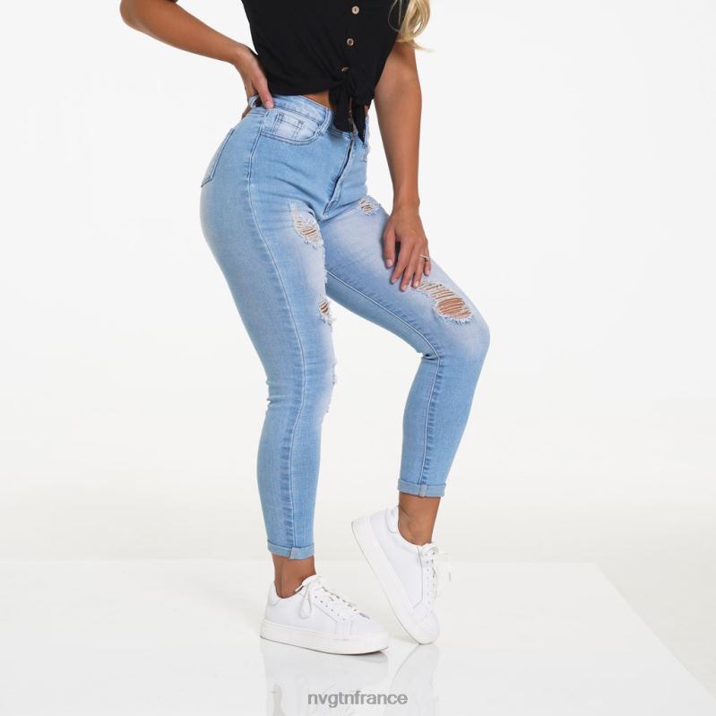 femmes XJRR2744 lavage léger mode de vie NVGTN jean déchiré navishape