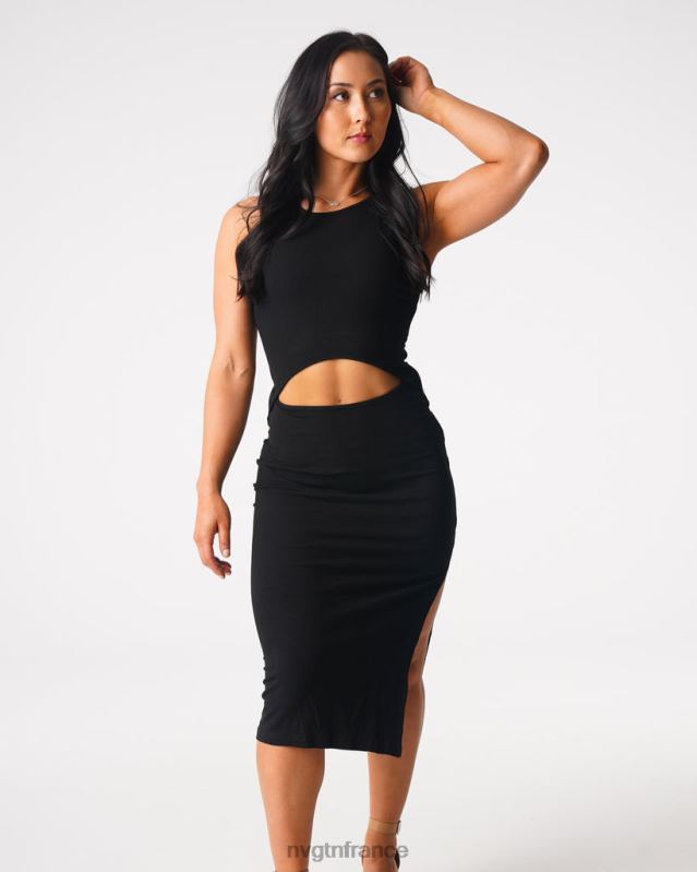 femmes XJRR2718 noir mode de vie NVGTN robe longue perdue au paradis