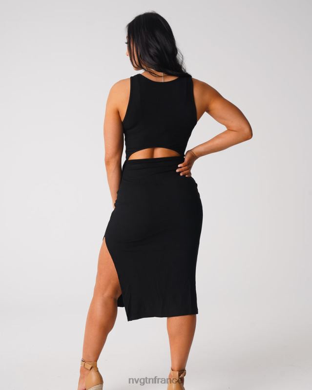 femmes XJRR2718 noir mode de vie NVGTN robe longue perdue au paradis