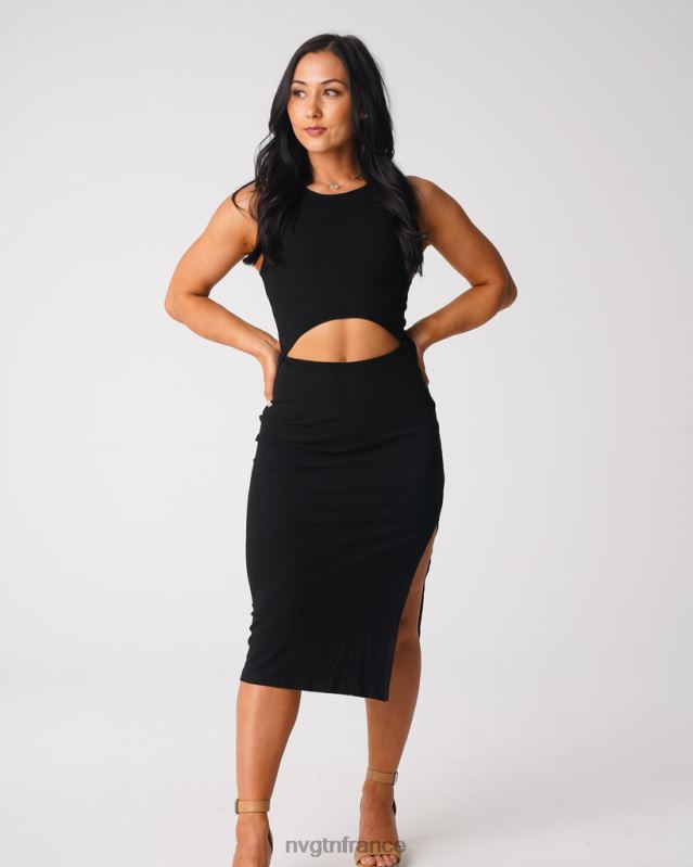 femmes XJRR2718 noir mode de vie NVGTN robe longue perdue au paradis