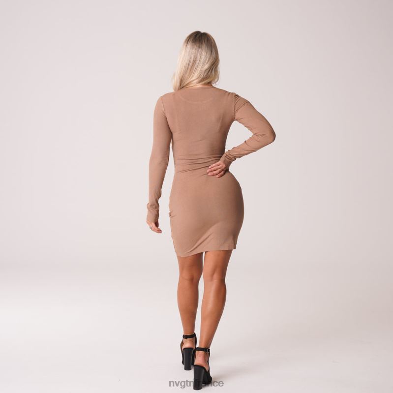 femmes XJRR2723 moka mode de vie NVGTN robe mi-longue côtelée easy daze