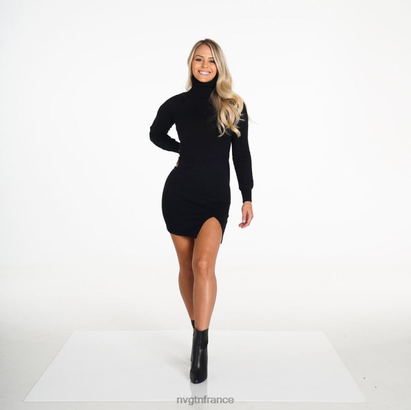 femmes XJRR2732 noir mode de vie NVGTN robe pull à toi pour toujours