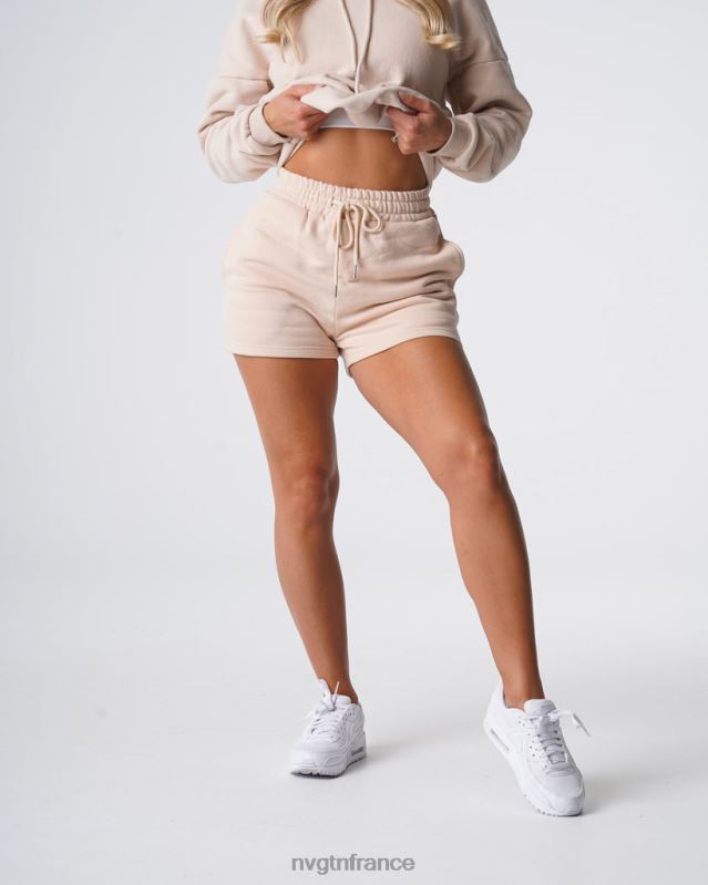 femmes XJRR2740 beige mode de vie NVGTN short de détente essentiel