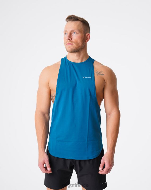 Hommes XJRR2801 bleu français hauts NVGTN réservoir de bord d'impulsion