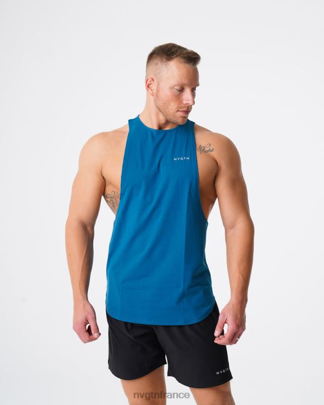 Hommes XJRR2801 bleu français hauts NVGTN réservoir de bord d'impulsion
