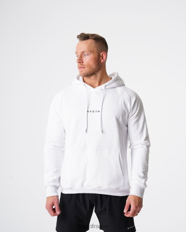 Hommes XJRR2785 blanc hauts NVGTN sweat à capuche détente