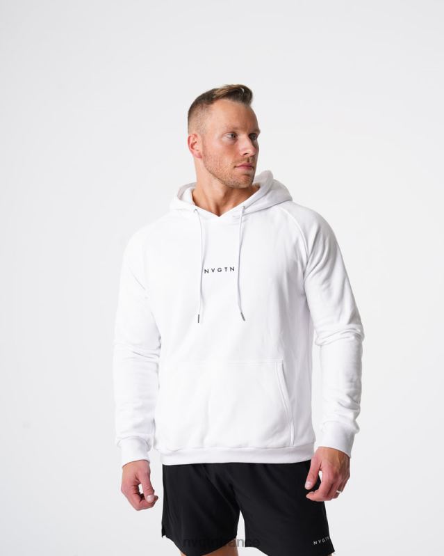 Hommes XJRR2785 blanc hauts NVGTN sweat à capuche détente