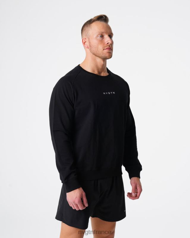 Hommes XJRR2790 noir hauts NVGTN sweat-shirt à col rond