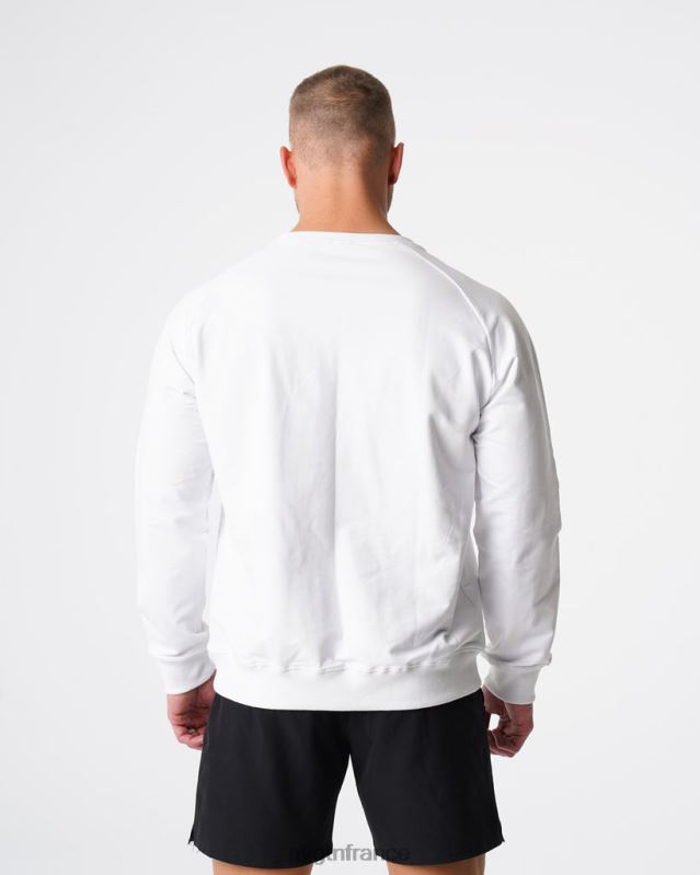 Hommes XJRR2791 blanc hauts NVGTN sweat-shirt à col rond