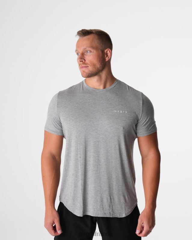 Hommes XJRR2759 gris hauts NVGTN t-shirt ajusté technique