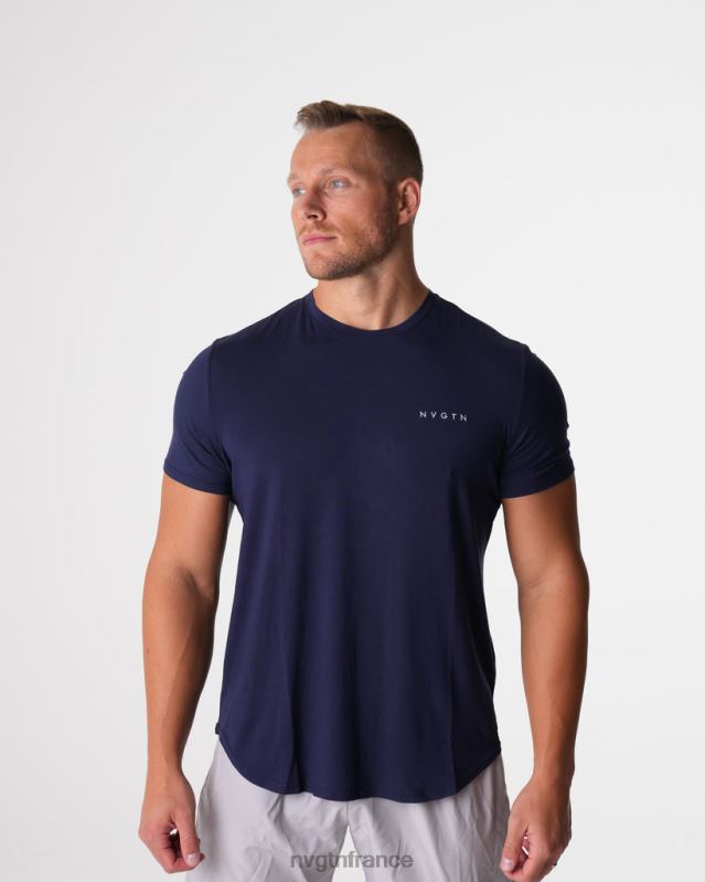 Hommes XJRR2760 marine hauts NVGTN t-shirt ajusté technique