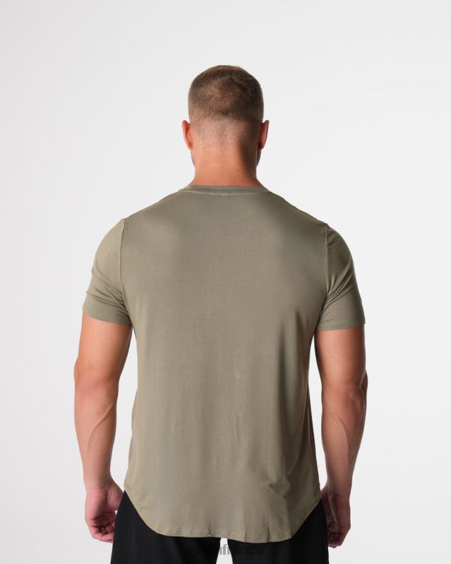 Hommes XJRR2761 vert sauge hauts NVGTN t-shirt ajusté technique