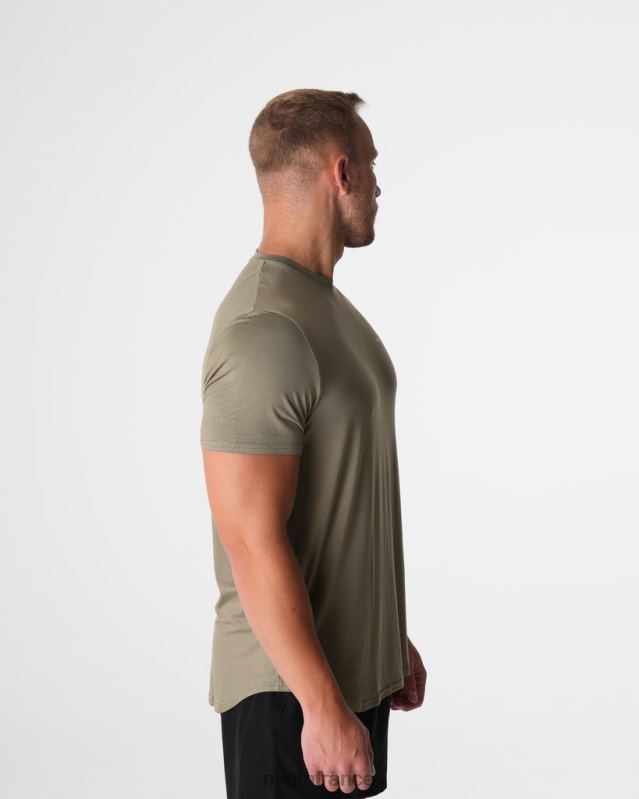 Hommes XJRR2761 vert sauge hauts NVGTN t-shirt ajusté technique