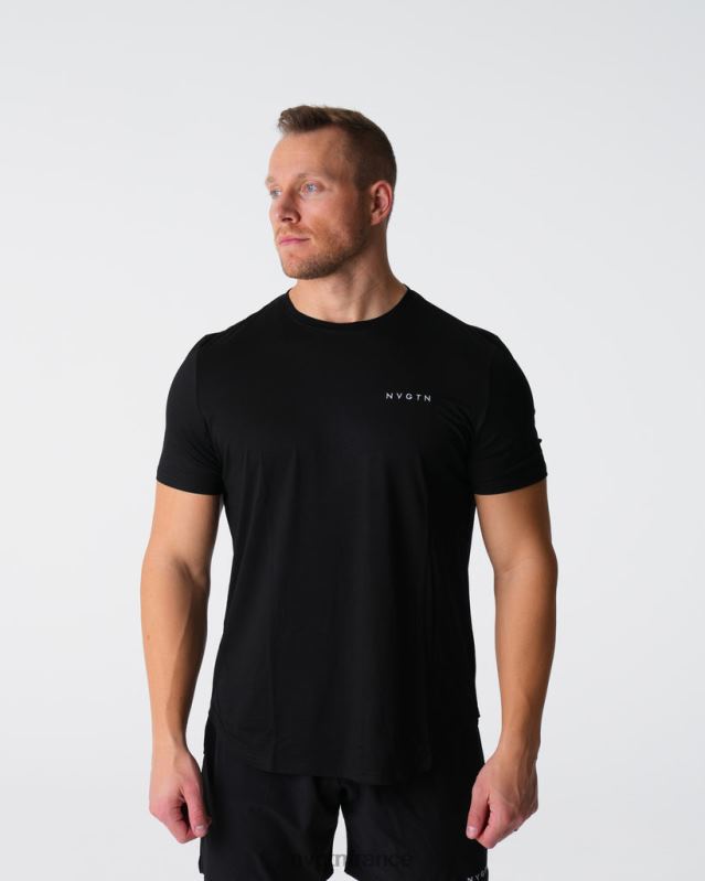 Hommes XJRR2763 noir hauts NVGTN t-shirt ajusté technique