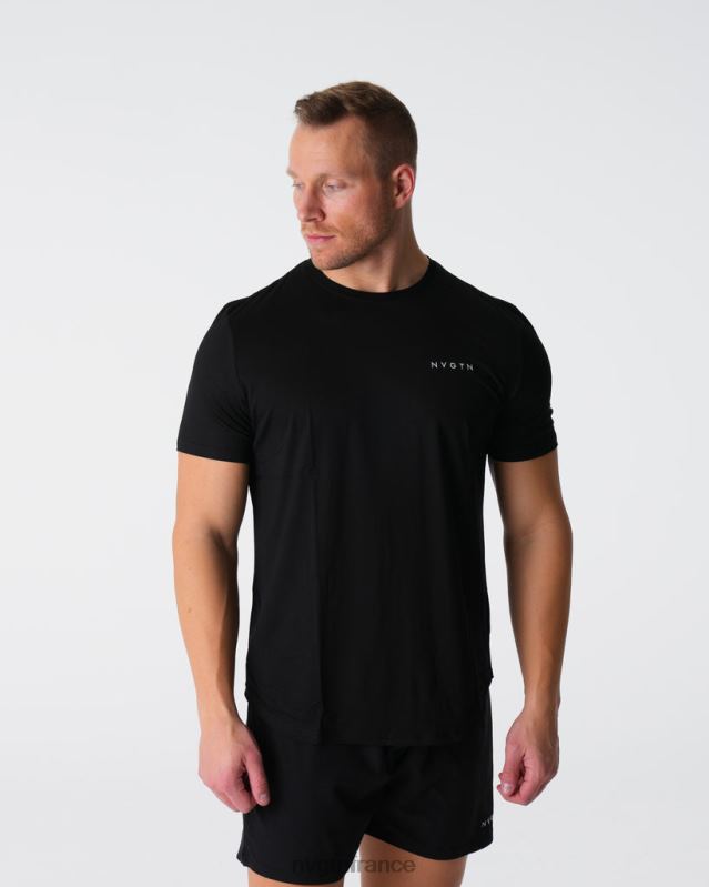 Hommes XJRR2763 noir hauts NVGTN t-shirt ajusté technique