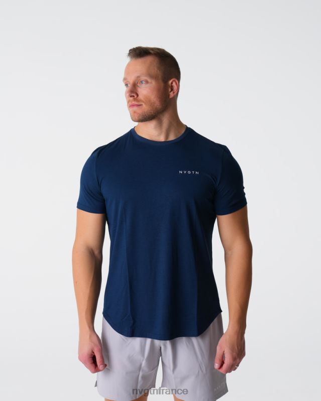 Hommes XJRR2770 marine hauts NVGTN tee-shirt ajusté à impulsion