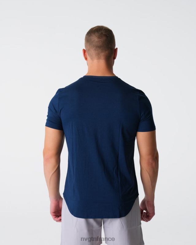 Hommes XJRR2770 marine hauts NVGTN tee-shirt ajusté à impulsion
