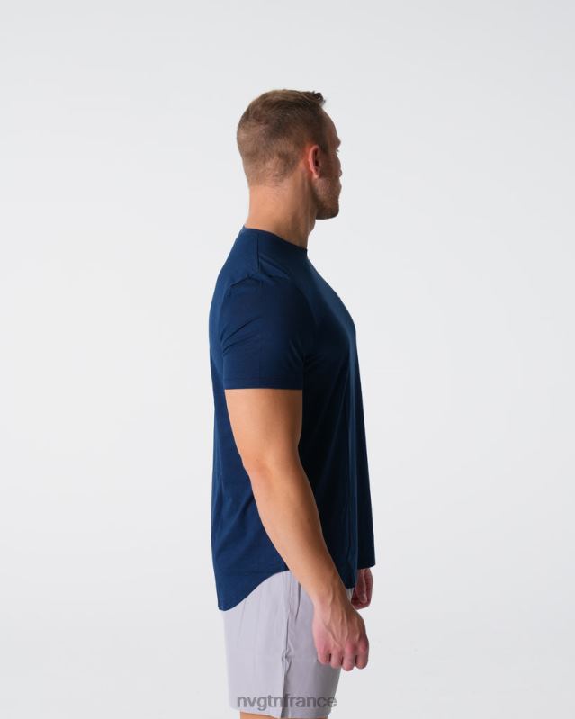 Hommes XJRR2770 marine hauts NVGTN tee-shirt ajusté à impulsion
